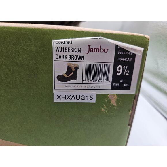 Jambu Women's‎ Eskimo Dark Brown Boots Fur Lined Size 9.5 New with Box Zip Up - Picture 9 of 10
